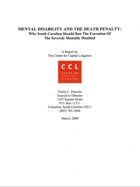Mental Disability & the Death Penalty cover