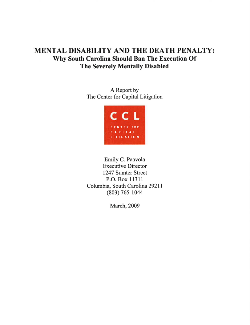 Mental Disability & the Death Penalty cover